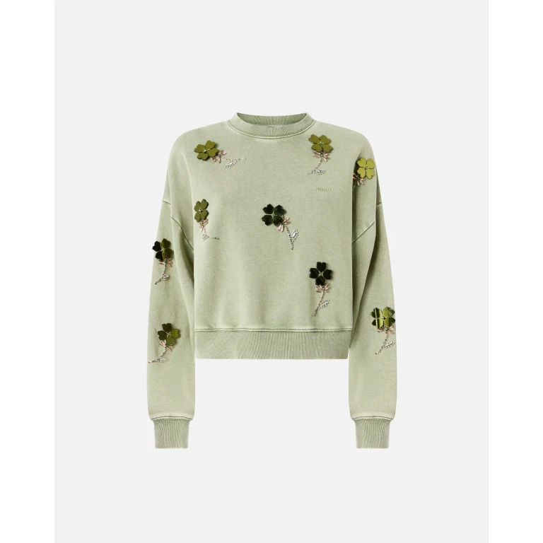 Pinko Sweat-shirt avec fleurs bijou