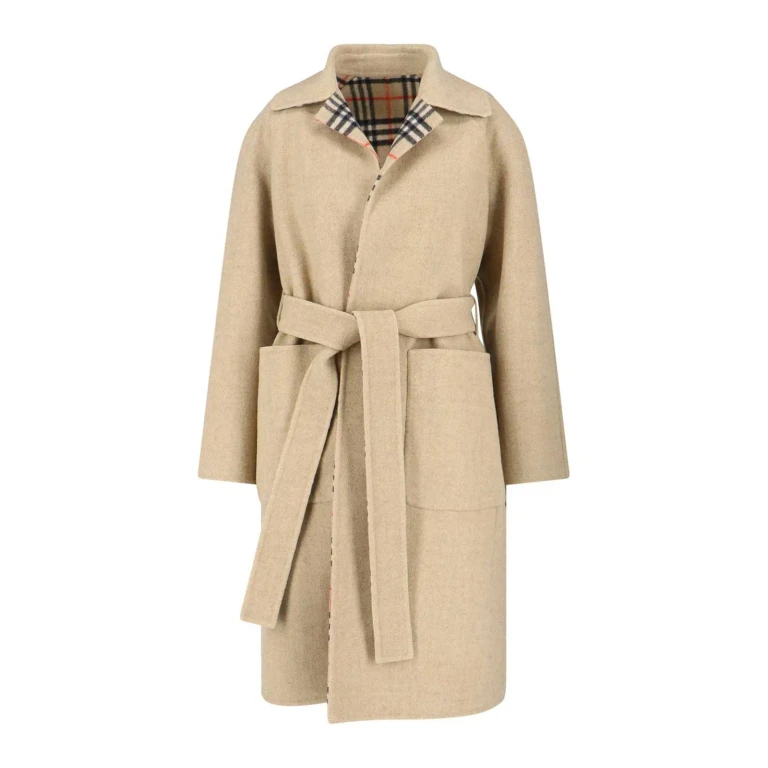 Burberry Manteau Au Genou - Check
