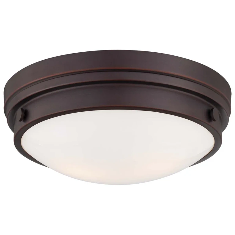 2-Light 13" Ceiling Light in Lathan Bronze