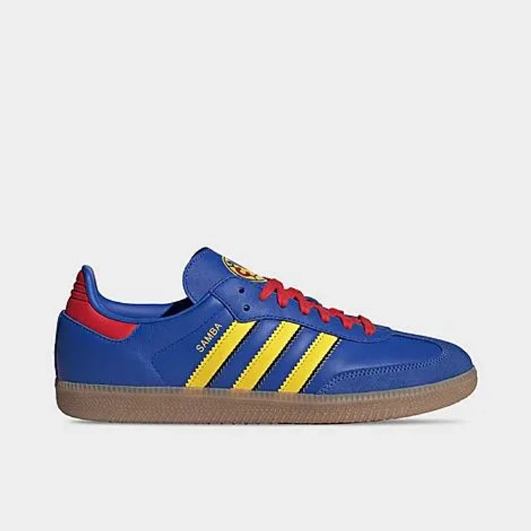 adidas Men's Originals Samba Club América Casual Shoes in Hi-Res Blue/Yellow/Vivid Red Size: 7.5