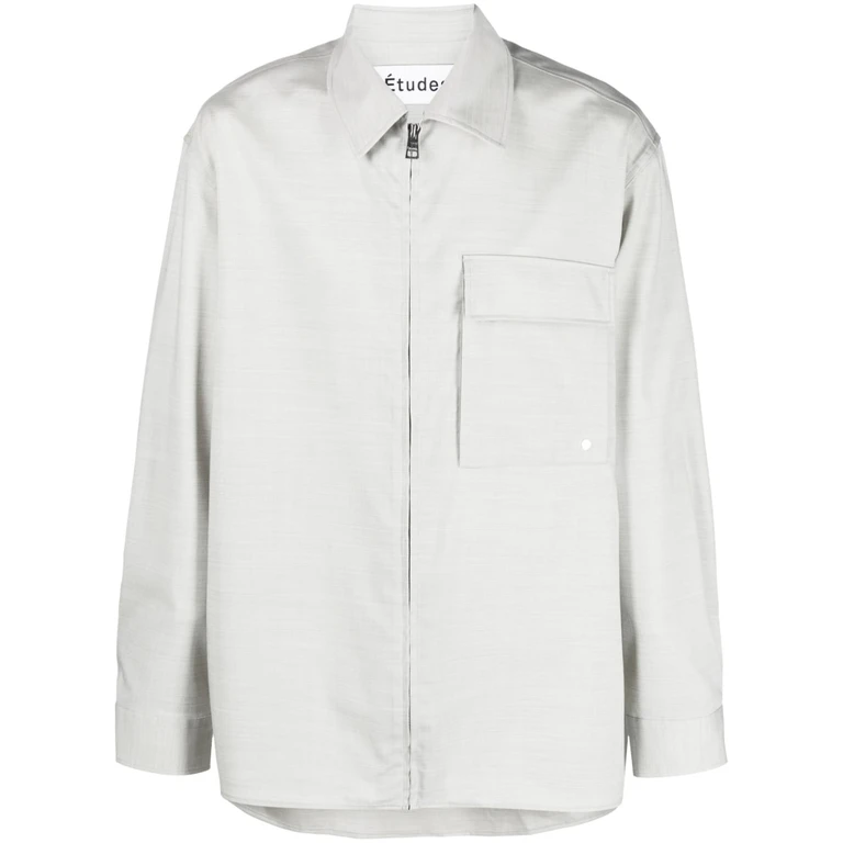 études Shirts Grey Wool - Men