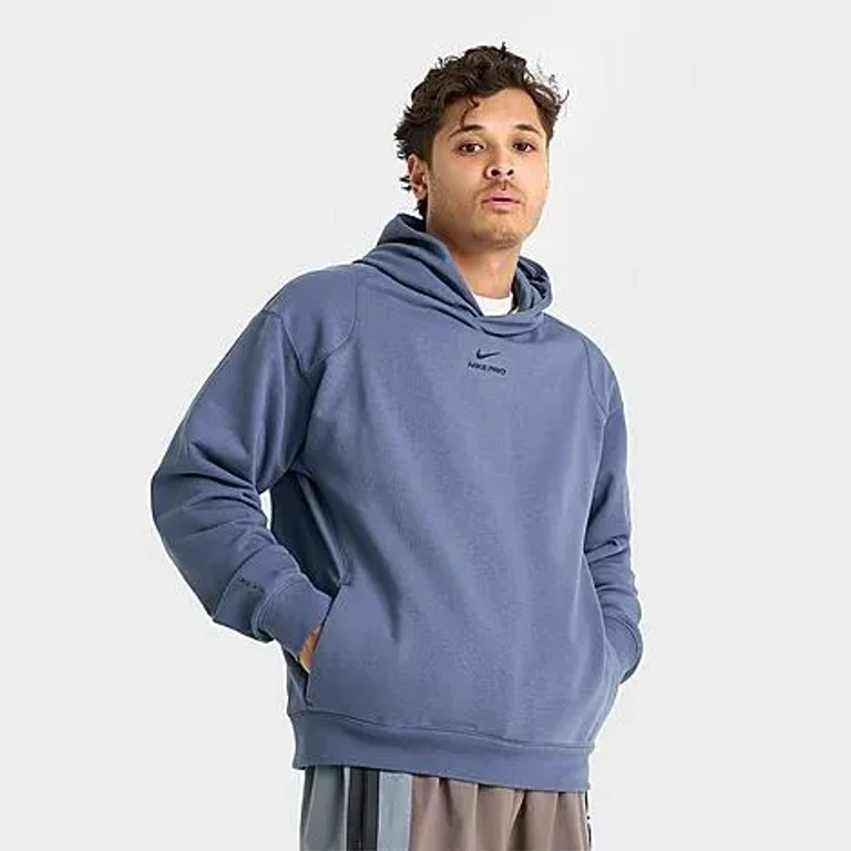 Men's Pro Dri-FIT Mid Layer Training Hoodie in Diffused Blue/Black Size: Small
