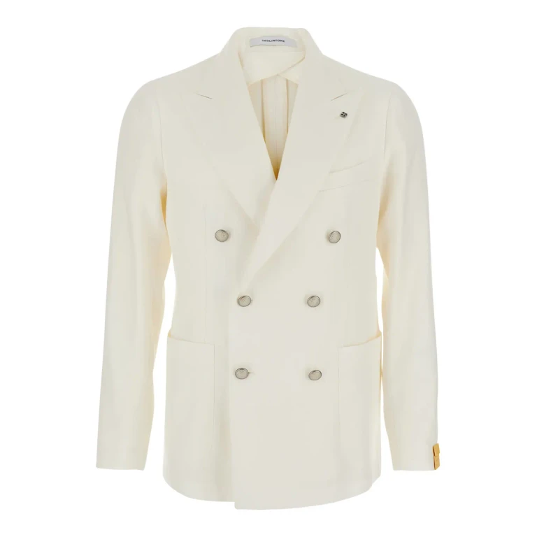 Tagliatore Jacket montecarlo Double-breasted With White Revers For Men