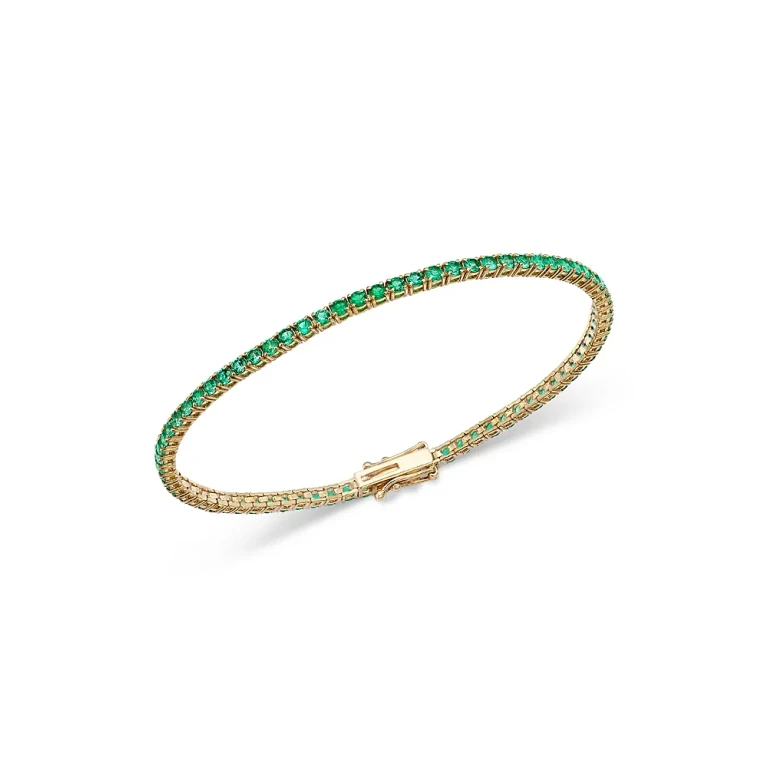 Emerald Ombre Bracelet in 14K Yellow Gold