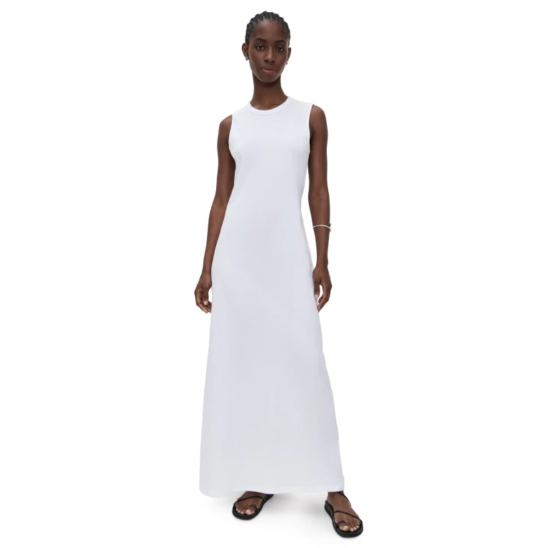 Leset Margo Sleeveless Maxi Dress White S