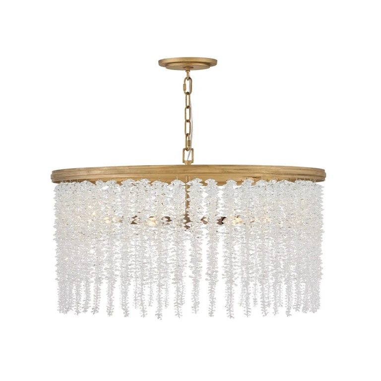 Burnished Gold LED Convertible Chandelier from the Rubina Collection