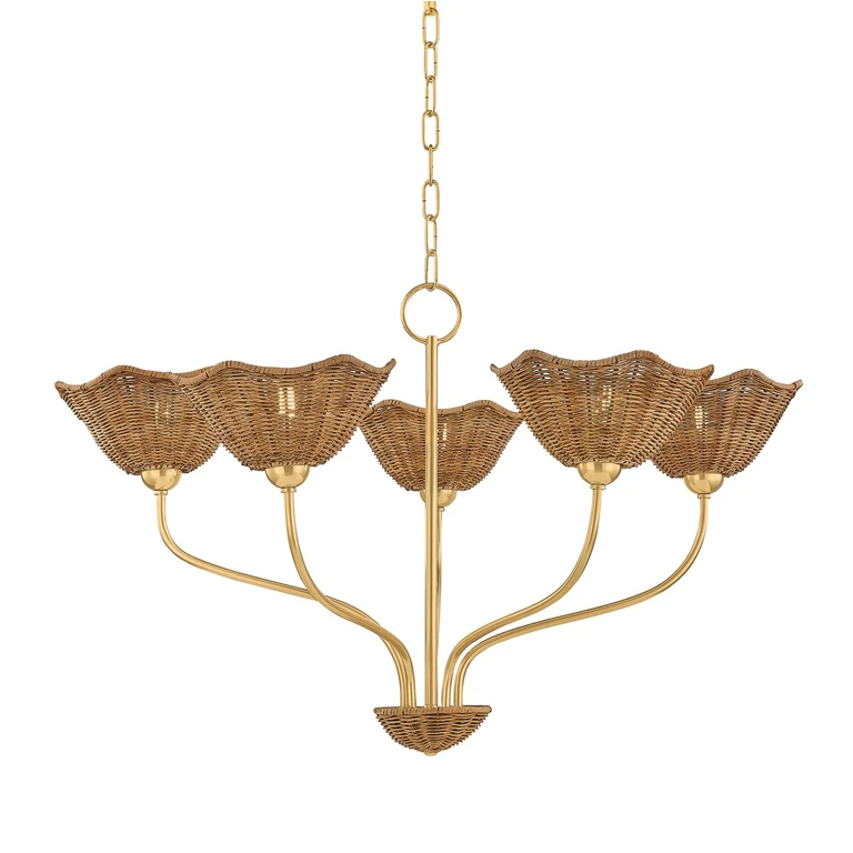 Aged Brass Chandelier from the Kehlani Collection