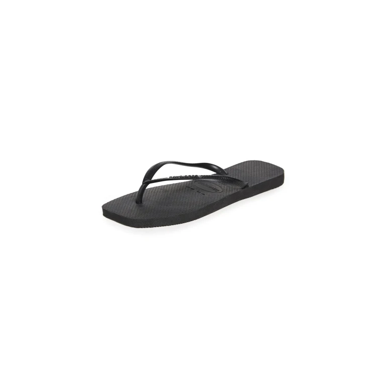 Havaianas Slim Square Solid Flip Flops Black 7/8
