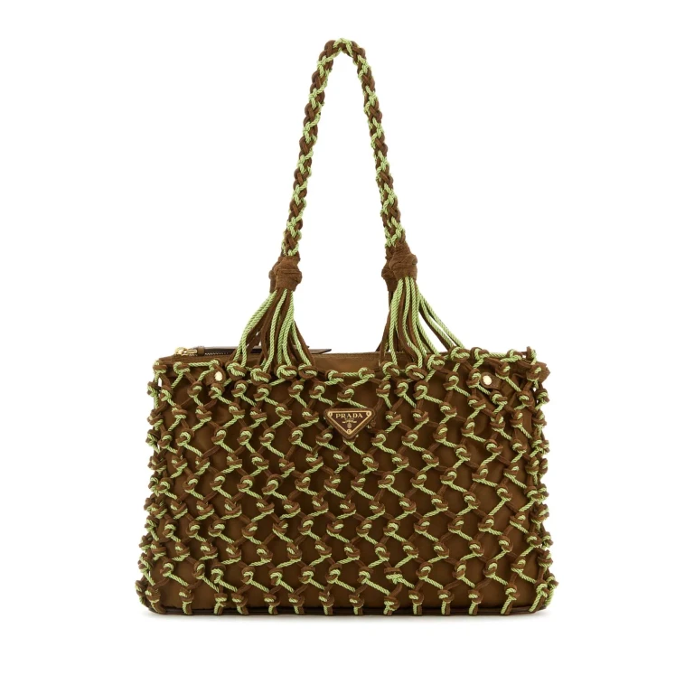 Prada Two-tone Mesh Shopping Bag