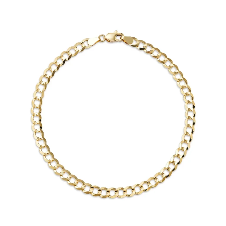 Men's Curb Link Chain Bracelet in 14K Yellow Gold