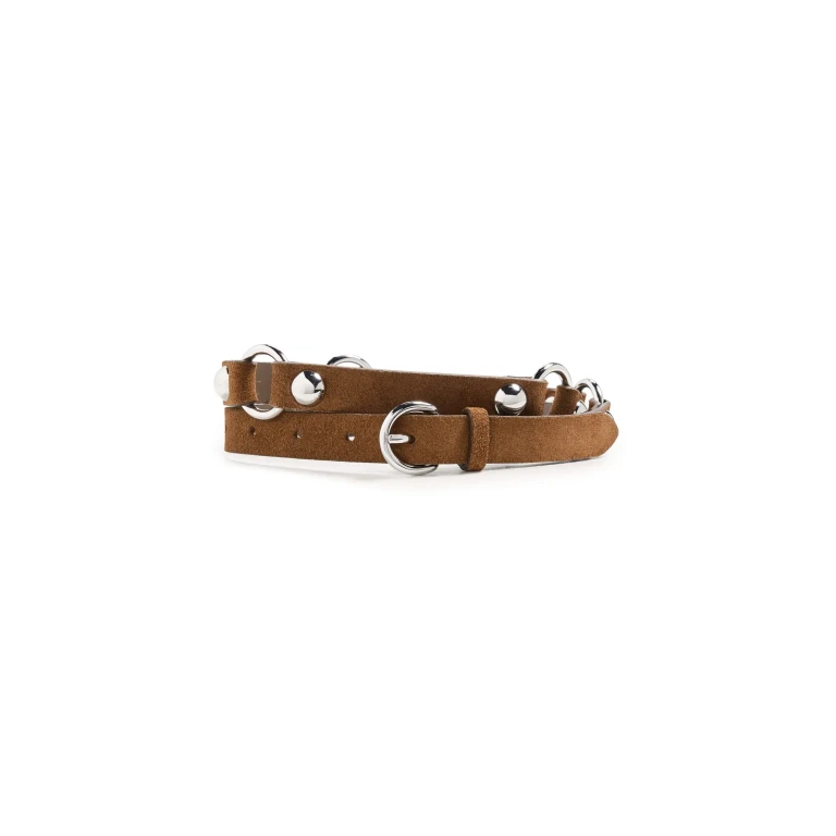 Madewell O-Ring Studded Suede Belt Dried Acorn Suede XS