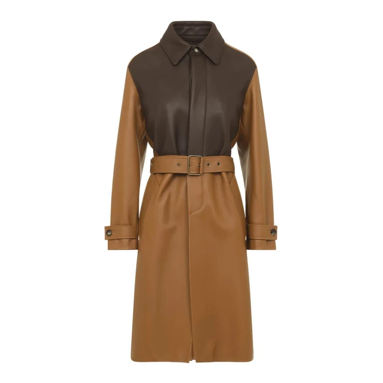 Loewe Manteau En Cuir - Beige