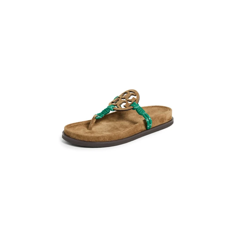 Tory Burch Miller Rope Cloud 凉鞋 Alce/Green Multi 5