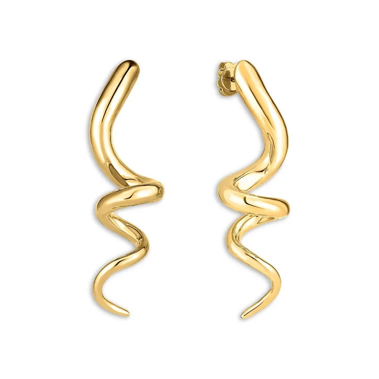 Roberto Coin 18K Yellow Gold Designer Gold Spiral Drop Earrings