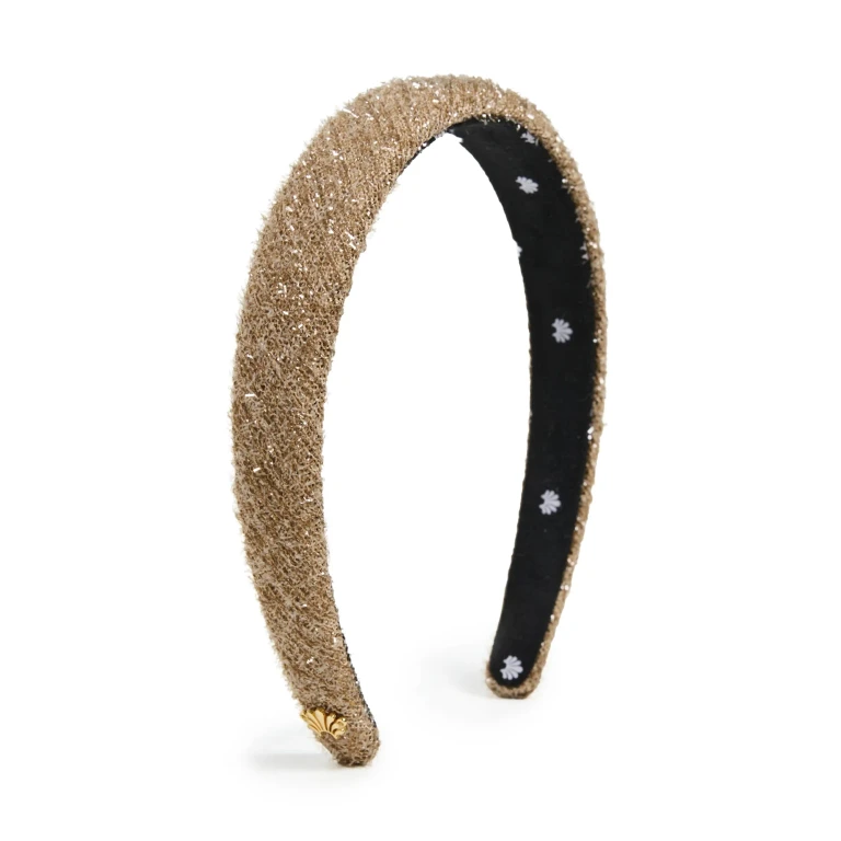 Lele Sadoughi Charlotte Tinsel Headband Gold One Size