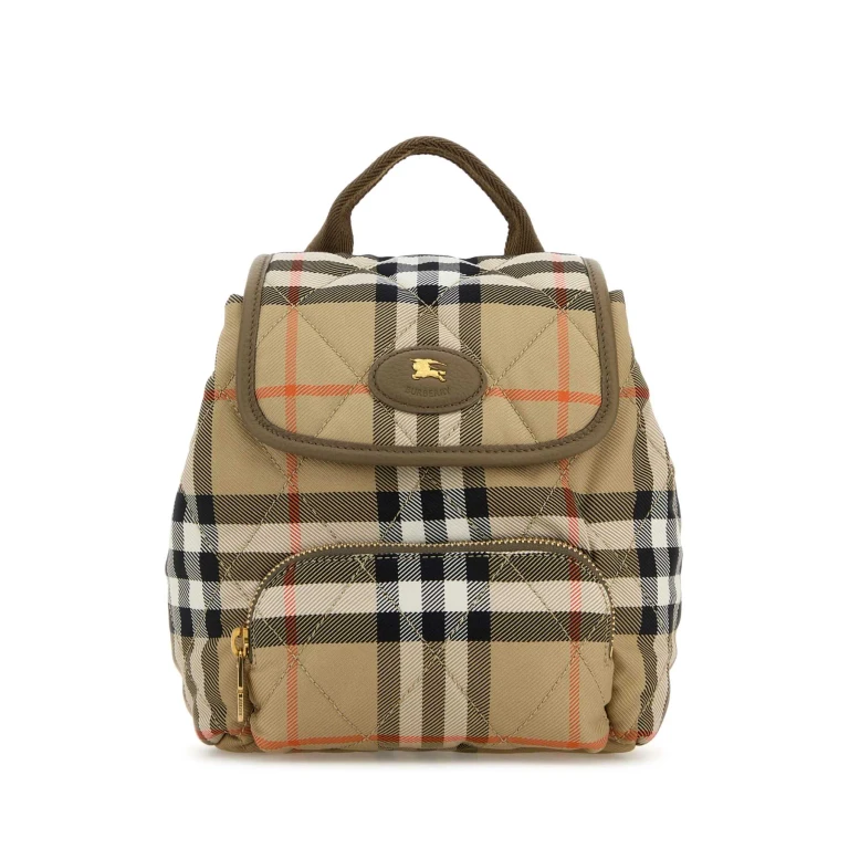 Burberry Embroidered Canvas Mini Horseshoe Backpack