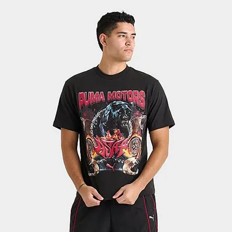 Men's Puma x A$AP Rocky Motorsport T-Shirt in Puma Black Size: Small