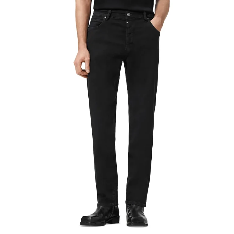 Allsaints Sid Regular Fit Jeans in Jet Black