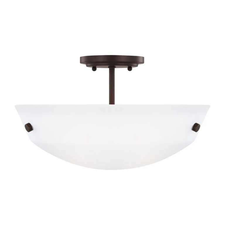 Bronze Two Light Semi-Flush Convertible Pendant from the Kerrville Collection