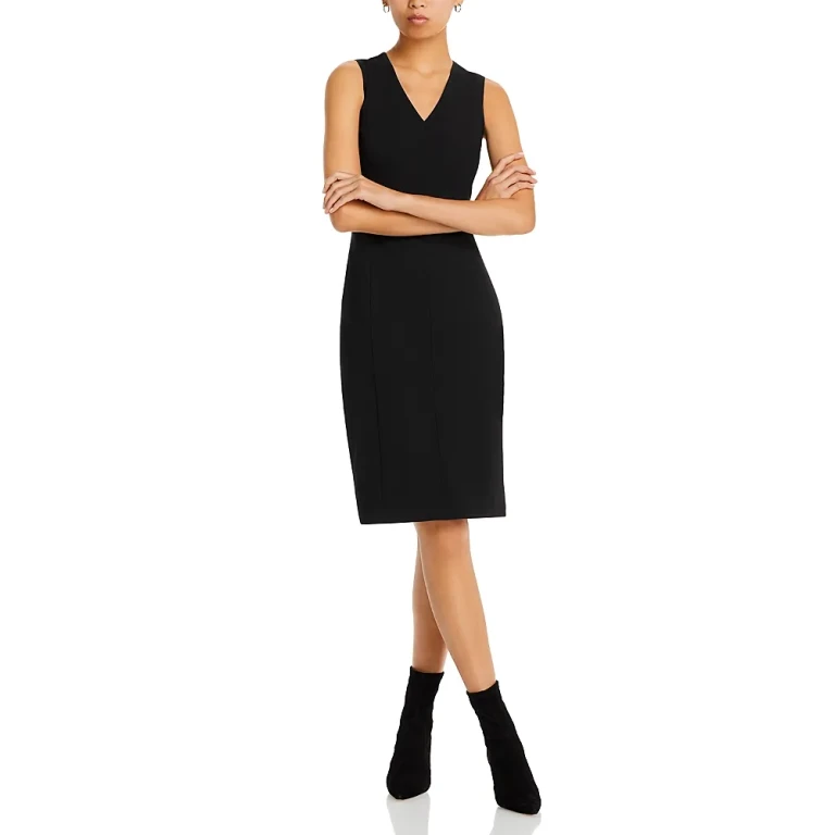 Theory V Neck Midi Dress