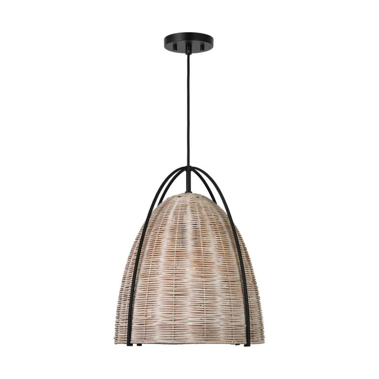 Ash Wicker Pendant from the Norman Collection