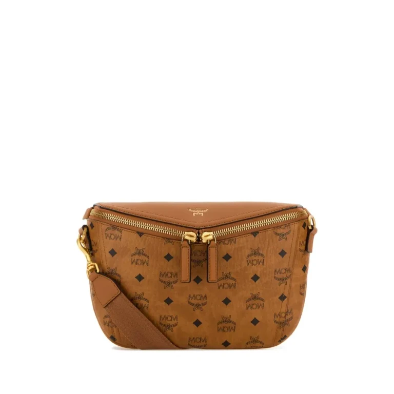 Mcm Printed Canvas Diamond Belt Bag