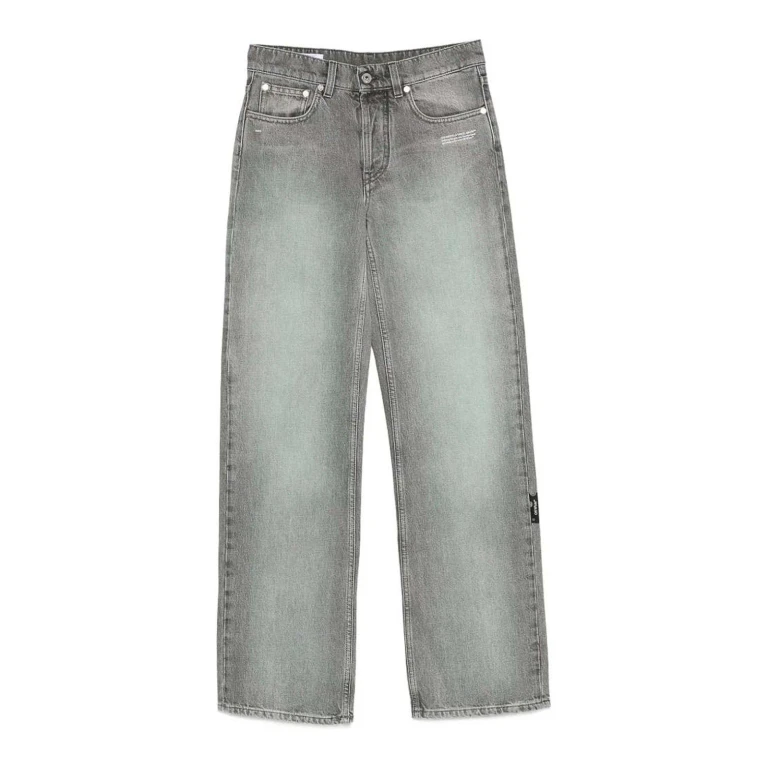 Off-White Jean Droit - Gris