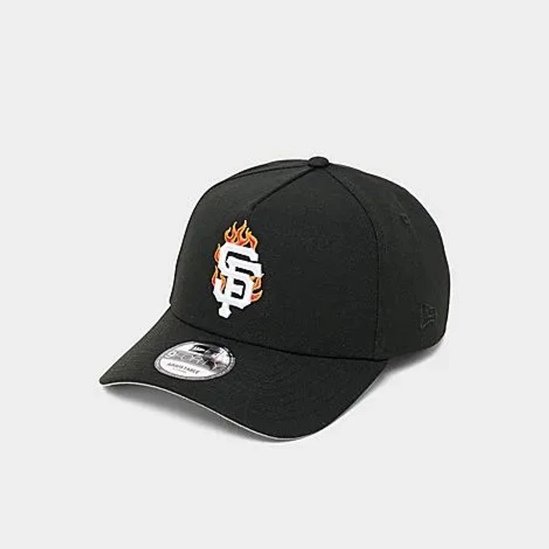 New Era San Francisco Giants NFL 9FORTY Flame Logo Snapback Hat in Black/Flame