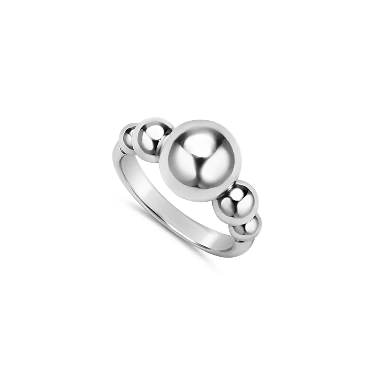 Lagos Sterling Silver Caviar Bubbly Beaded Ring