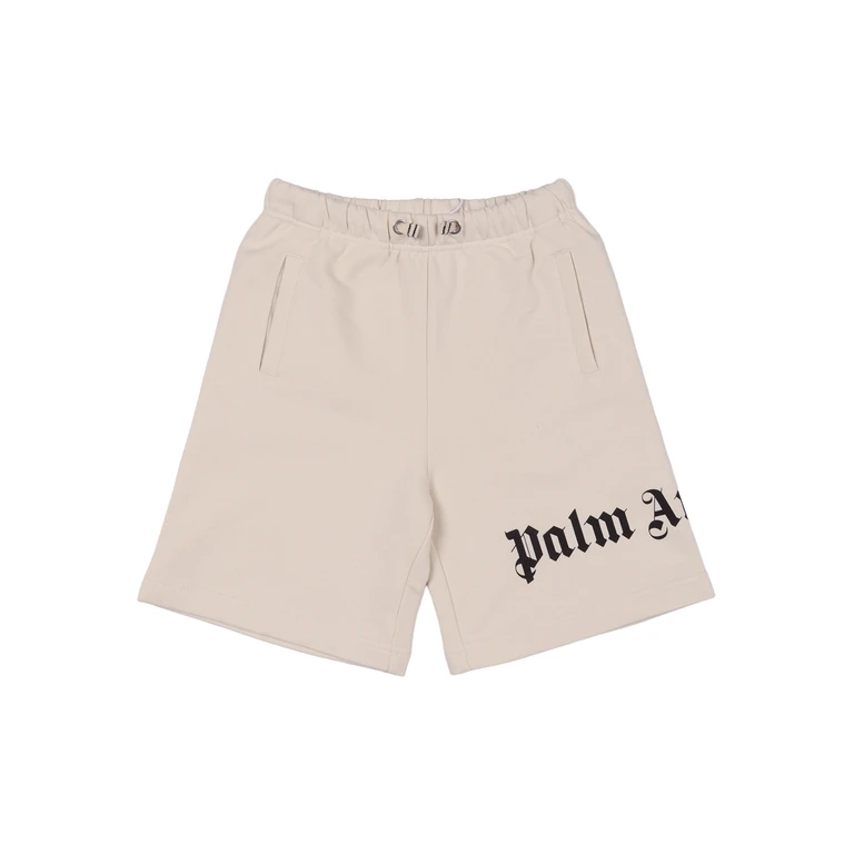 Palm Angels OVERLOGO SWEATSHORT BOY White Cotton Bermuda Short