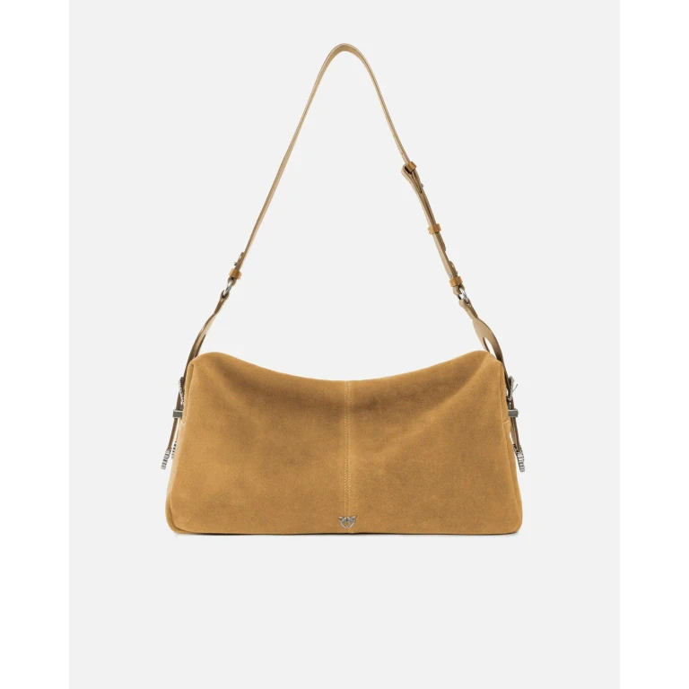 Pinko - Grand sac porté épaule Keeper Bag en daim