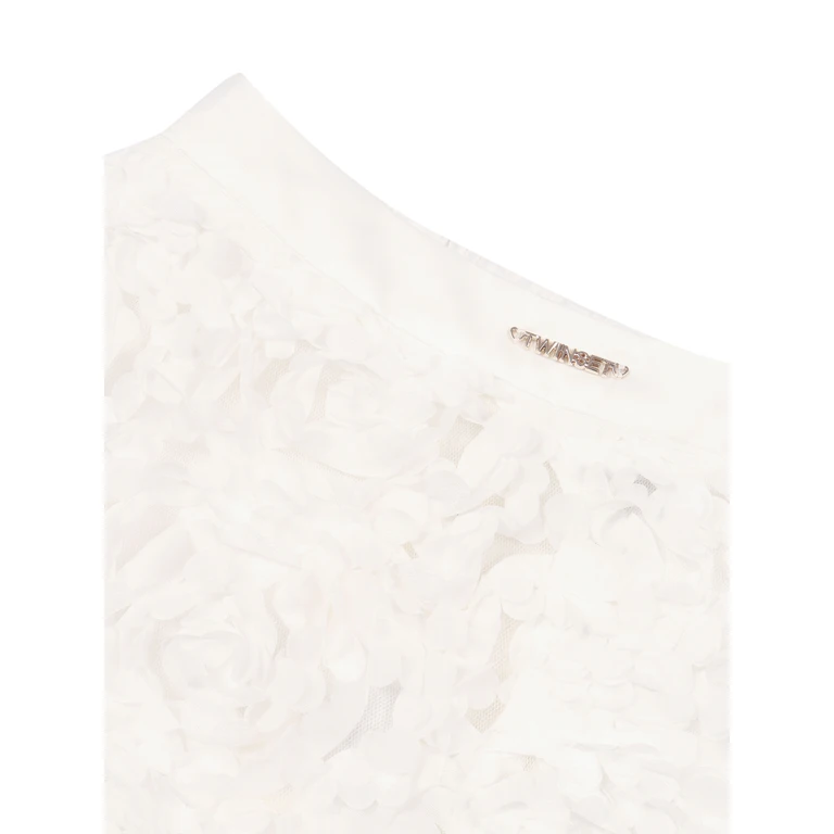 Twin Set Girl SHORTS White Polyester Lining Cotton