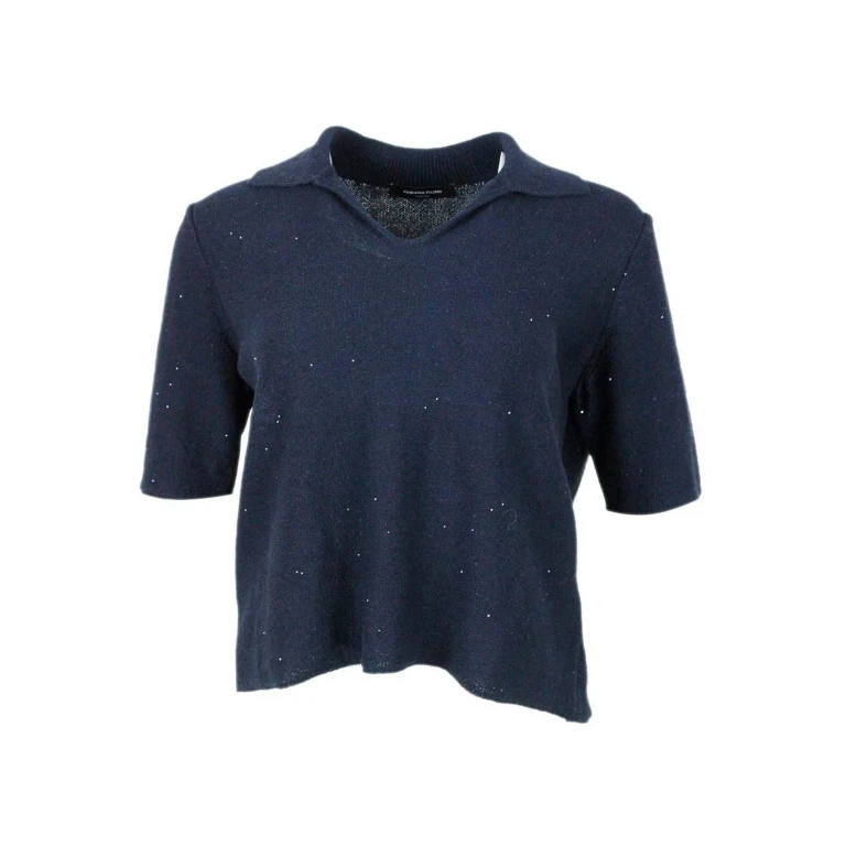 Fabiana Filippi Pull Col Rond - Bleu