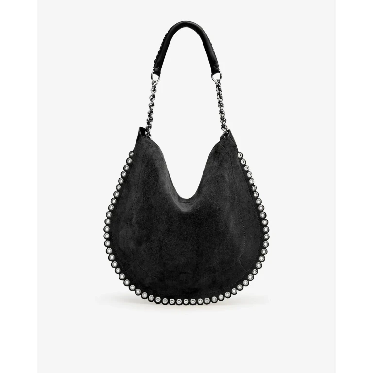Sac Oskan Hobo Soft - Femme - Noir Et Argenté - Isabel Marant