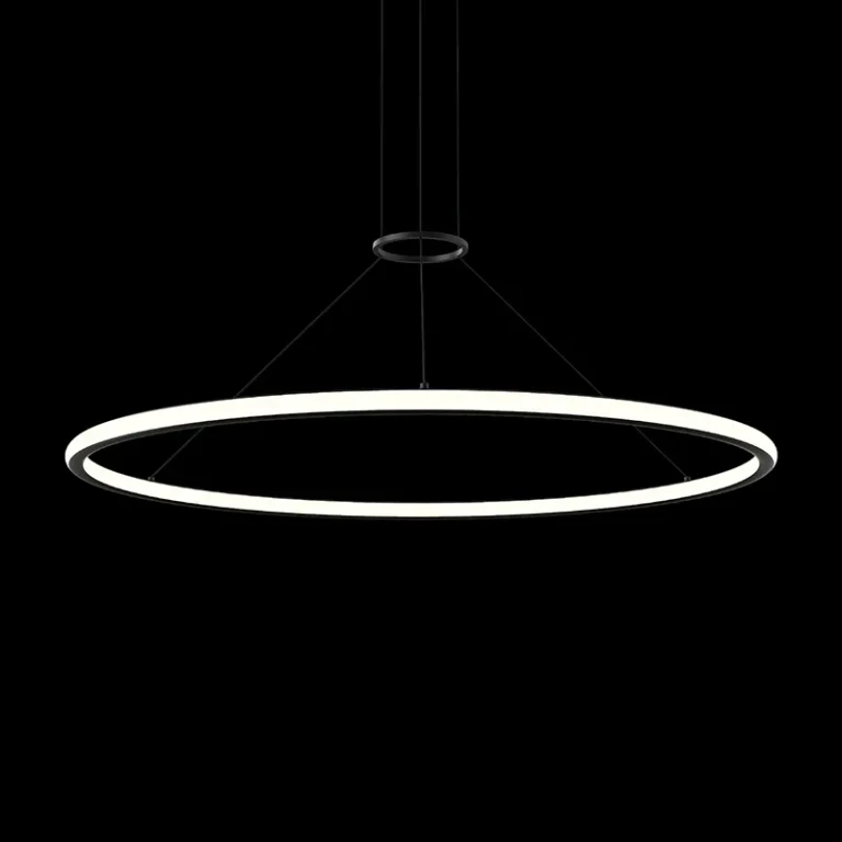 Satin Black LED Pendant from the Luna Collection