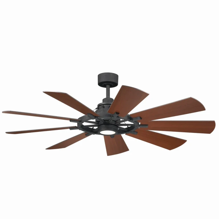 Distressed Black 60"Ceiling Fan from the Gentry Collection