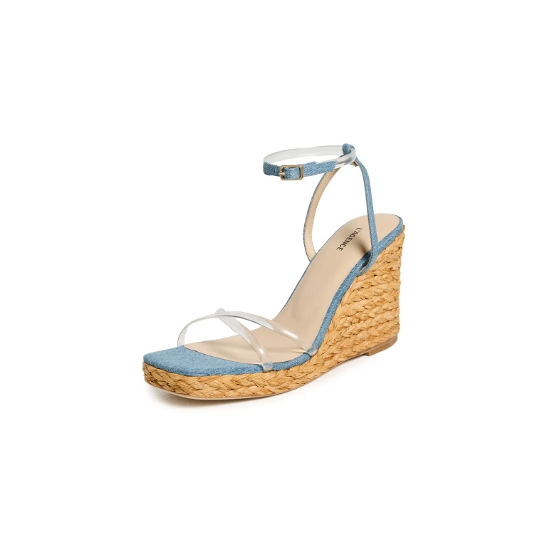 L'AGENCE Malone Sandals Blue Denim 8.5