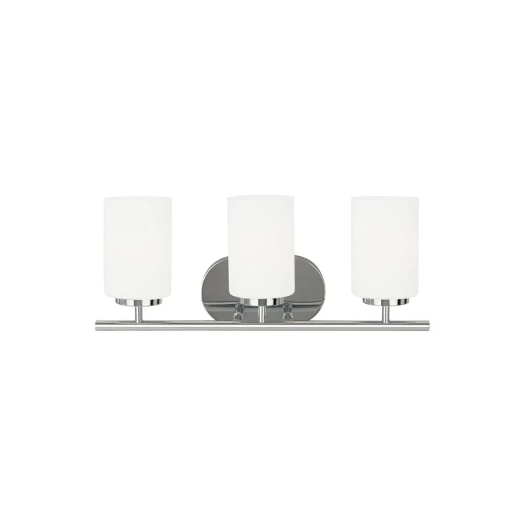 Chrome Three Light Wall Bath from the Oslo Collection