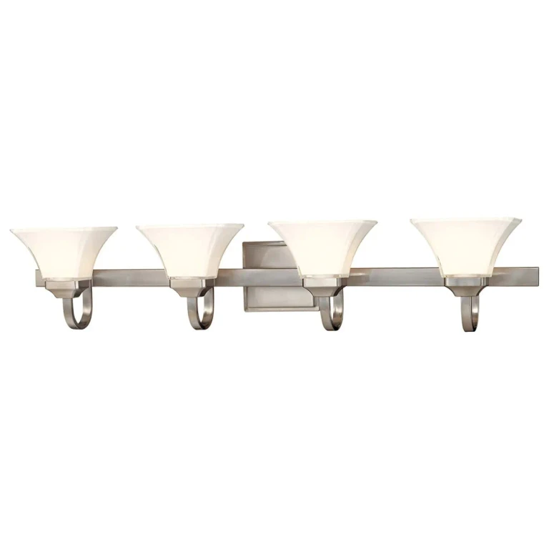 Agilis 4-Light Bathroom Vanity Light in Brushed Nickel