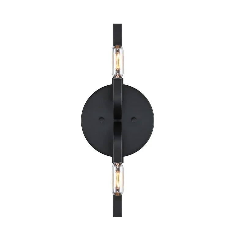 Matte Black Two Light Wall Sconce from the Skye Collection