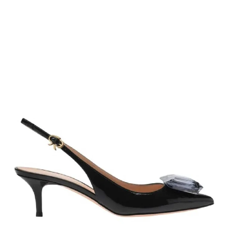 Gianvito Ross Jaipur Sling 55 Pointed Toe Slingback Heels, Brand Size 36 (US Size 6)