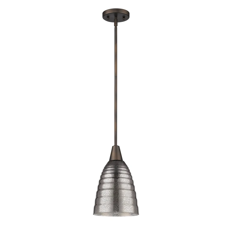 Oil Rubbed Bronze One Light Pendant from the Brielle Collection
