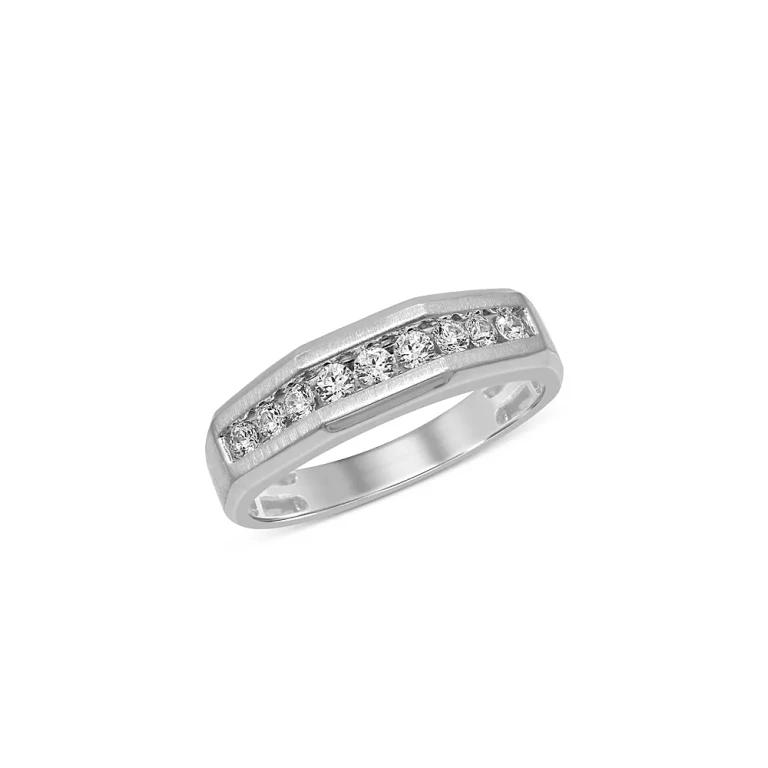 Men's Diamond Band in 14K White Gold, 0.50 tcw