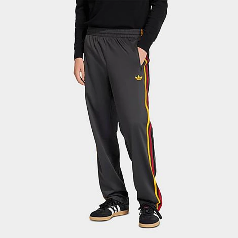 adidas Men's Originals adicolor Firebird Track Pants in Utility Black/Collegiate Gold/Team Power Red 2 Size: Small