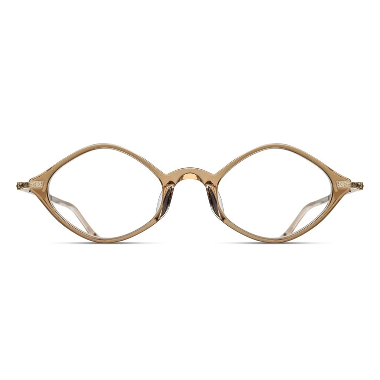 Matsuda M2066 - Caramel Brushed Gold Rx Acetate Eyeglasses - Women
