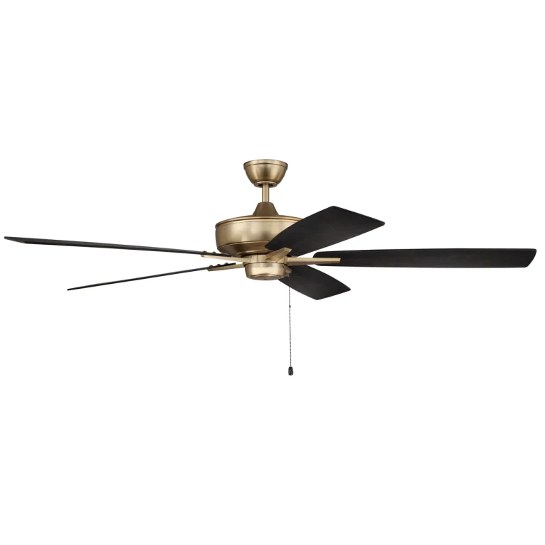 Satin Brass 60"Ceiling Fan from the Super Pro 60 Collection
