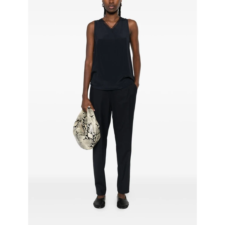 Fabiana Filippi Trousers Bianco Wool - Women