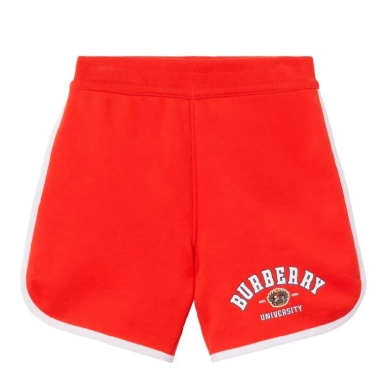 Burberry Kids Logo Print Cotton Shorts