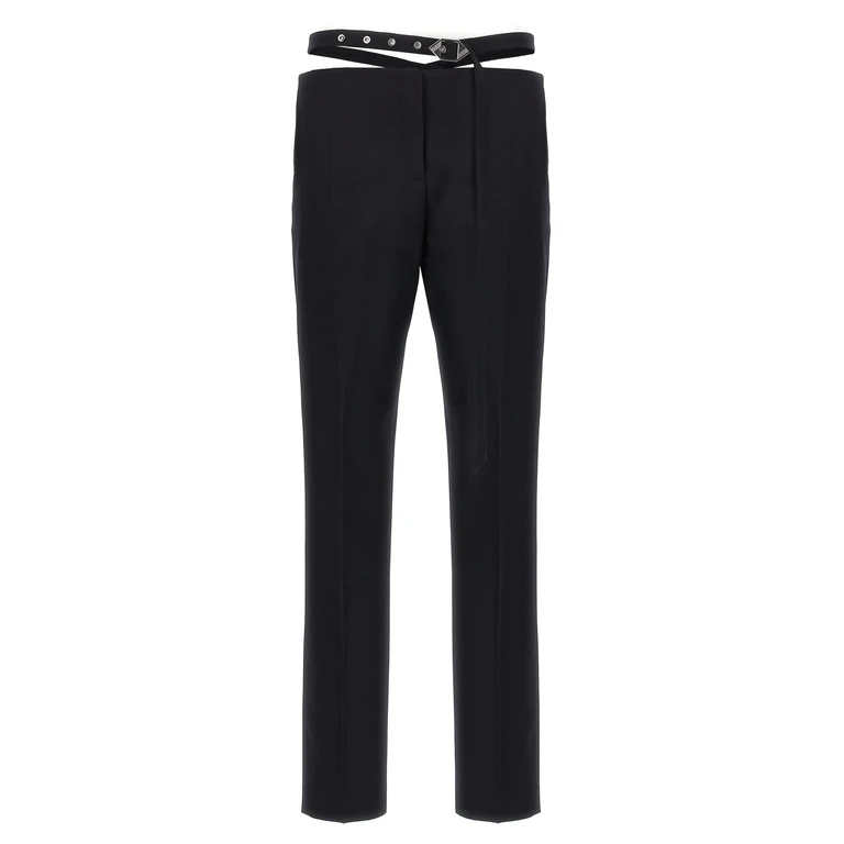 The Attico Black Virgin Wool Dress Pants - Women