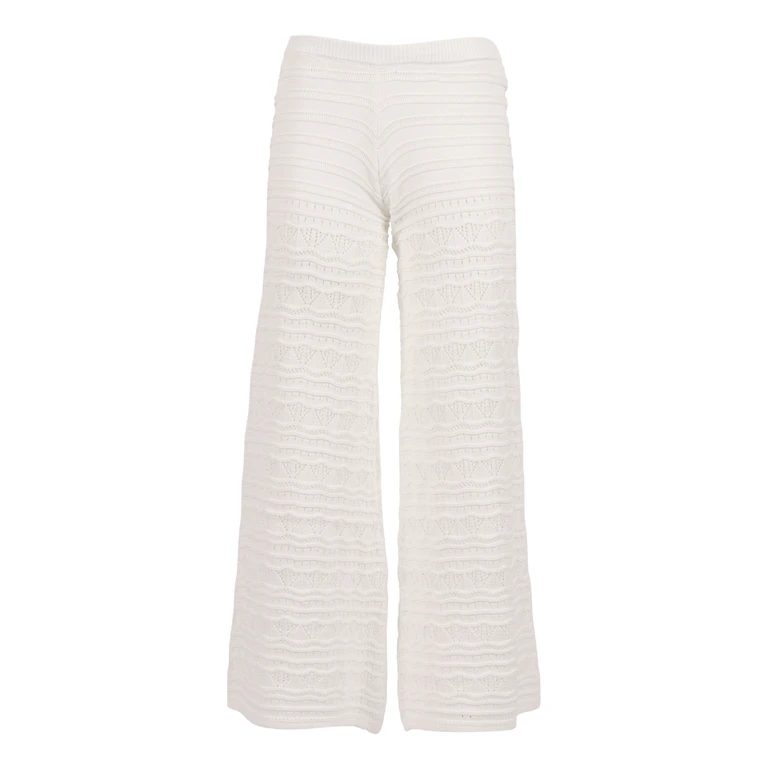 Ermanno Scervino Kids Hand-Crochet Cotton Pants Panna